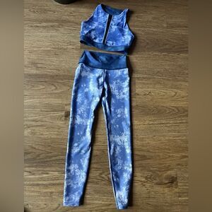 wear it to heart reversible blue legging and sport bra Sets size S